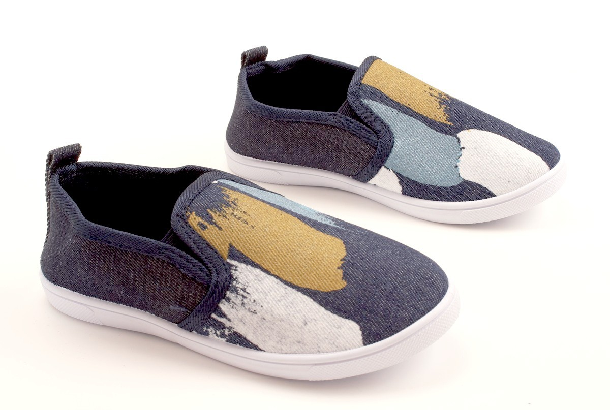 HappyDi B01-7 Слипоны син текстиль