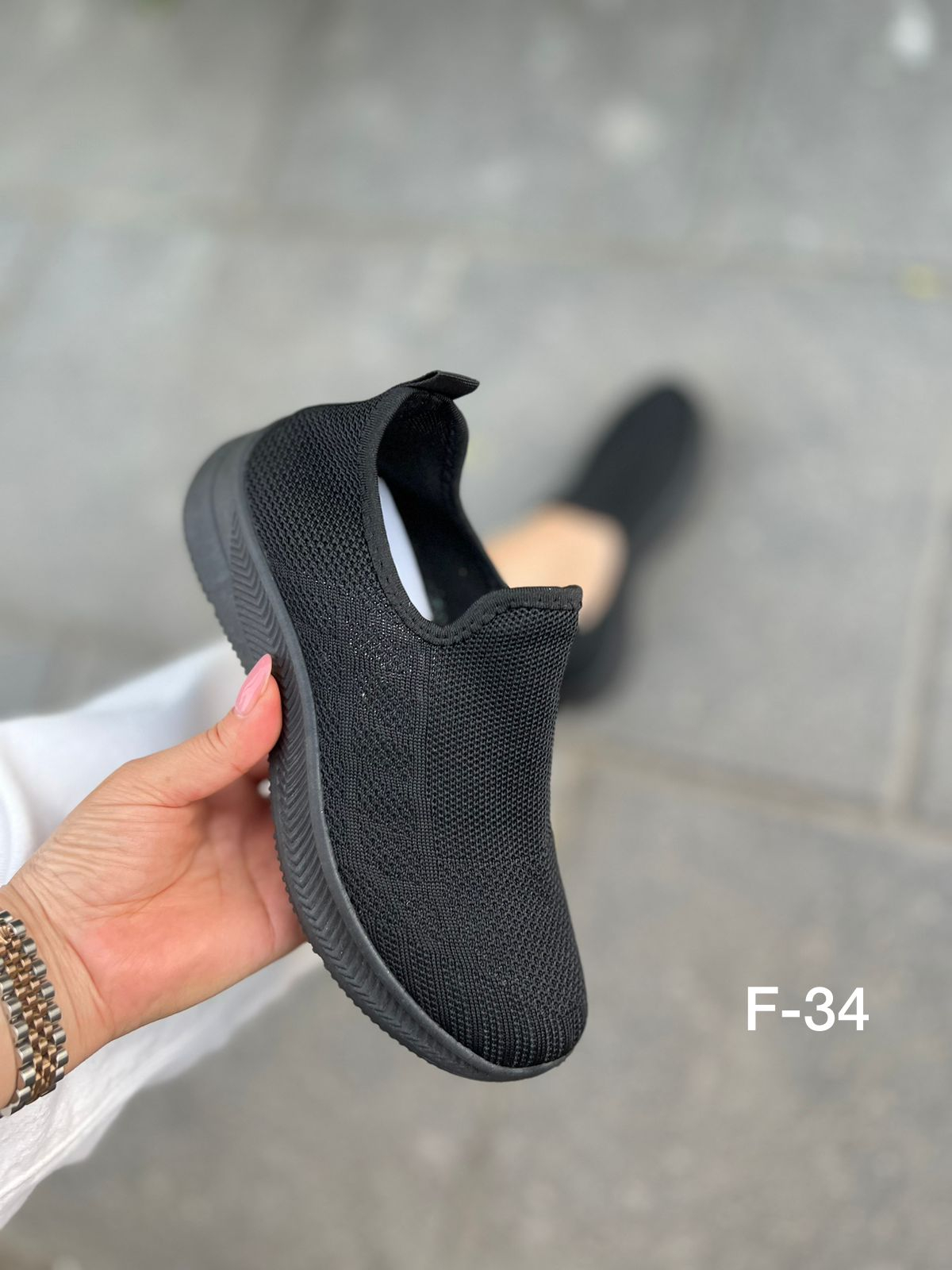 Nicole YF-34 Слипоны женские чер текстиль