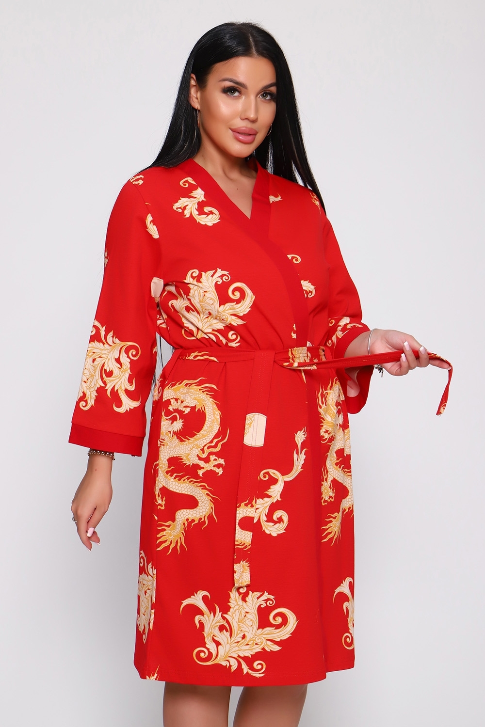 Комплект (халат+сорочка) - Мемуары - 729 - красный