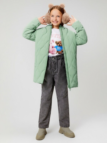 Пальто детское для девочек Sonore 20210670016 бледно-зеленый