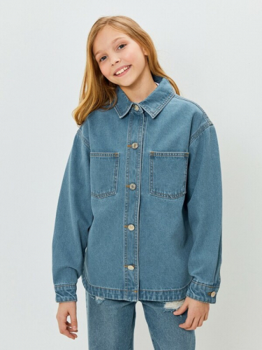 Куртка джинсовая детская для девочек Swup 20210750011 синий