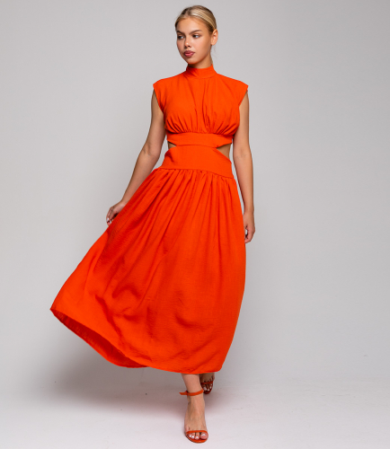Платье #ОТЦ04002, оранжевый