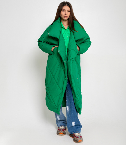 Пальто #БШ1290-1, зелёный