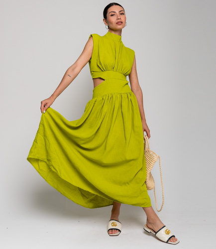 Платье #ОТЦ04002, оливковый