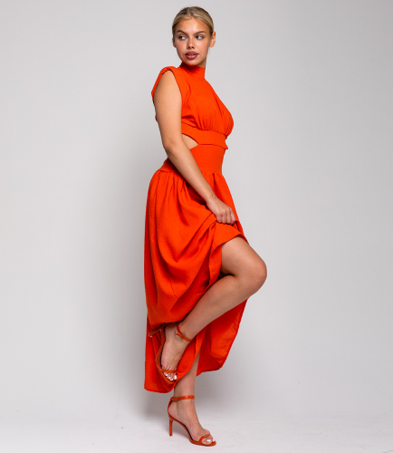 Платье #ОТЦ04002, оранжевый