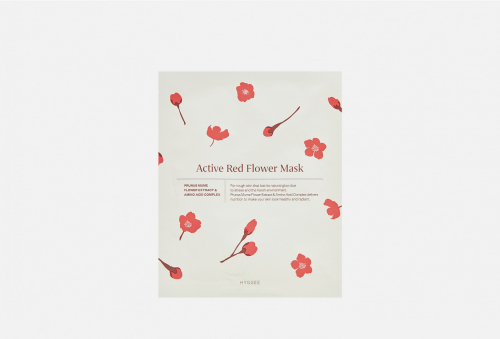 Hyggee Маски тканевые Active Red Flower Mask, 1 шт.