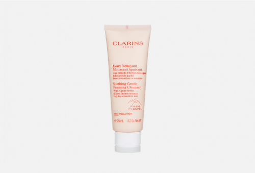 Clarins Doux Nettoyant Moussant Apaisant Очищающий пенящийся крем для очень сухой и чувствительной кожи, 125 мл. 