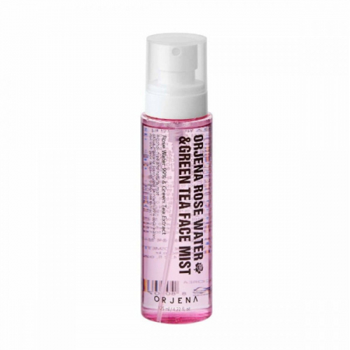 Orjena rose water&green tea face mist Мист для лица с гидролатом розы и зеленым чаем, 125 мл.