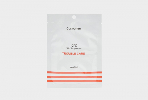 Cosworker Trouble Care Mask Pack Маска на тканевой основе для проблемной кожи, 1 шт. 