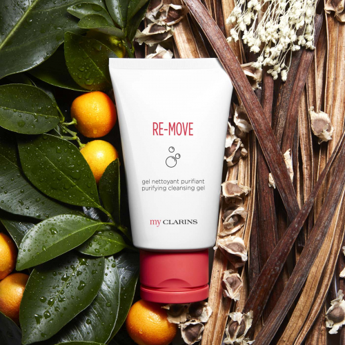 My Clarins Re-Move Purifying Cleansing Gel Очищающий гель для молодой кожи,125 мл. Тестер в белой коробке 