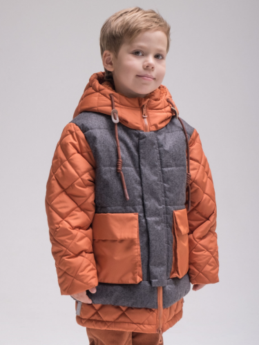 BZXL3296 Куртка для мальчиков Охра(32)