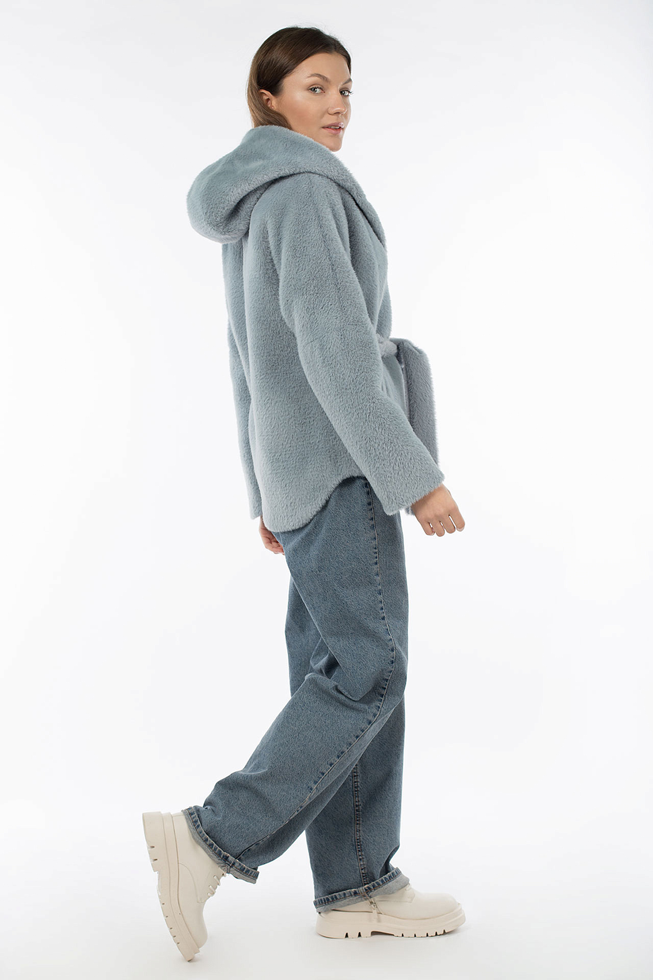 01-10878 Пальто женское демисезонное (пояс)