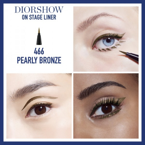 Dior Diorshow On Stage Liner Водостойкая подводка-фломастер, Тон 466 Жемчужно Бронзовый, 0,55 мл. 