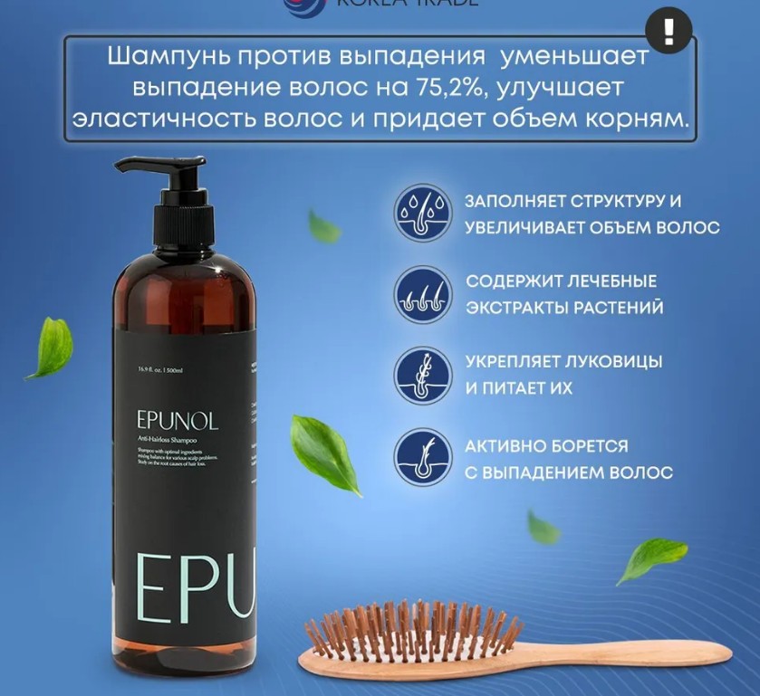 1395рEPUNOL Anti-Hairloss Shampoo Шампунь против выпадения волос 500мл