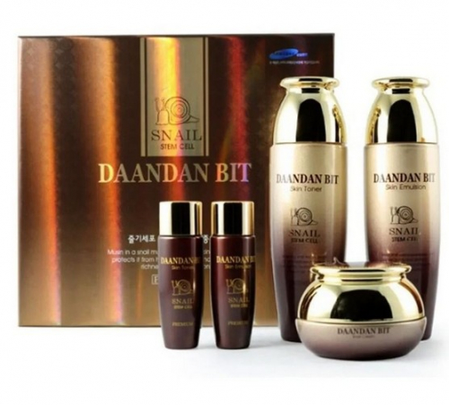 DAANDAN BIT ROYAL PREMIUM SNAIL 3SET Набор: Увлажняющий тонер для лица с муцином улитки, Увлажняющая эмульсия для лица с муцином улитки,  Укрепляющий крем для лица с муцином улитки  150мл+150мл+50мл+30мл+30мл