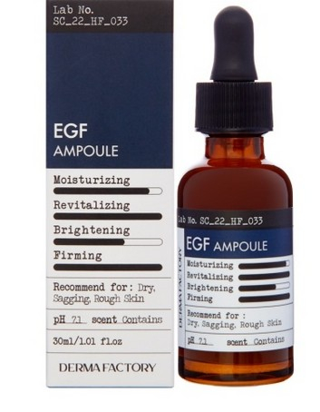 DERMA FACTORY EGF Ampoule Антивозрастная сыворотка для лица с пептидами 10мл