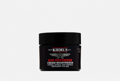 Kiehl's Age Defender Cream Moisturizer Мужской мультифункциональный антивозрастной крем с кофеином и экстрактом льна для всех типов кожи, 50 мл. 