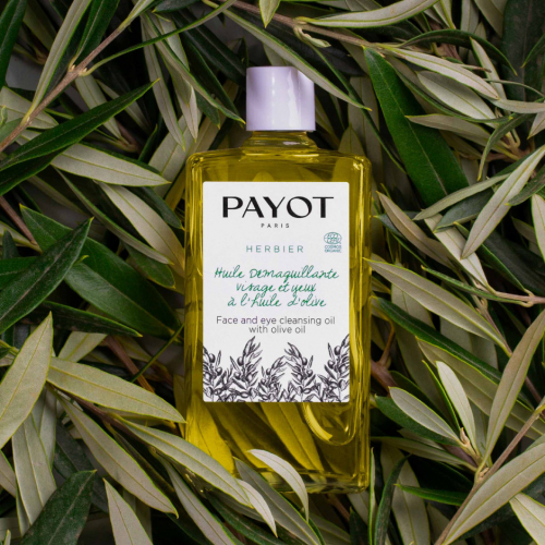 PAYOT HERBIER Huile Demaquillante visage et yeux a l'huile d'olive Масло для лица и области вокруг глаз очищающее для снятия макияжа с маслом оливы, 95 мл. 