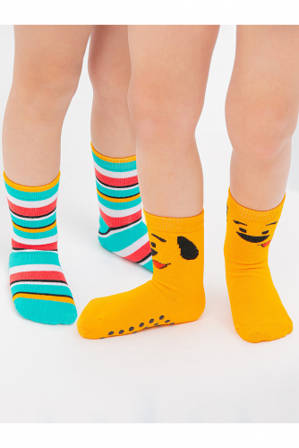 Носки детские трикотажные для мальчиков, 2 пары в комплекте PLAYTODAY #884898Разноцветный