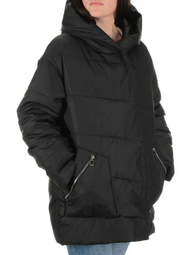 22359 BLACK Куртка зимняя женская (200 гр. холлофайбера) размер 56