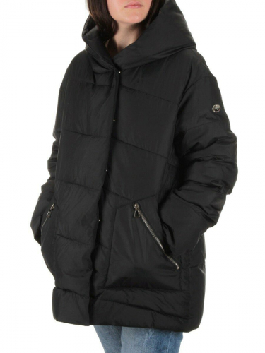 22359 BLACK Куртка зимняя женская (200 гр. холлофайбера) размер 56