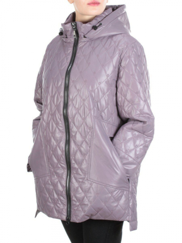 M816 GRAY/PURPLE Куртка демисезонная женская (100 гр. синтепон) размер 50