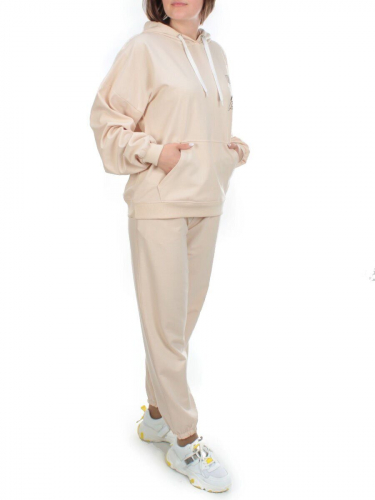 Y315 BEIGE Спортивный костюм женский (100% хлопок) размер 54