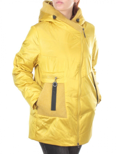 22-307 YELLOW Куртка демисезонная женская AKiDSEFRS (100 гр.синтепона) размер 54