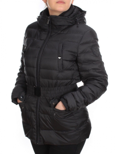 B-30 BLACK Куртка зимняя облегченная женская NO NAME (100 гр. холлофайбер) размер 38 - идет на 44 российский