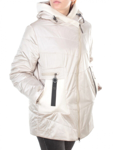 22-307 BEIGE Куртка демисезонная женская AKiDSEFRS (100 гр.синтепона) размер 50