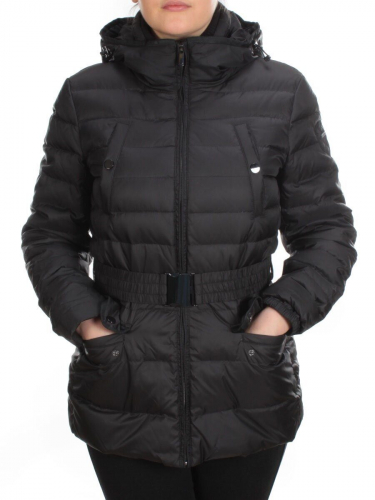 B-30 BLACK Куртка зимняя облегченная женская NO NAME (100 гр. холлофайбер) размер 38 - идет на 44 российский