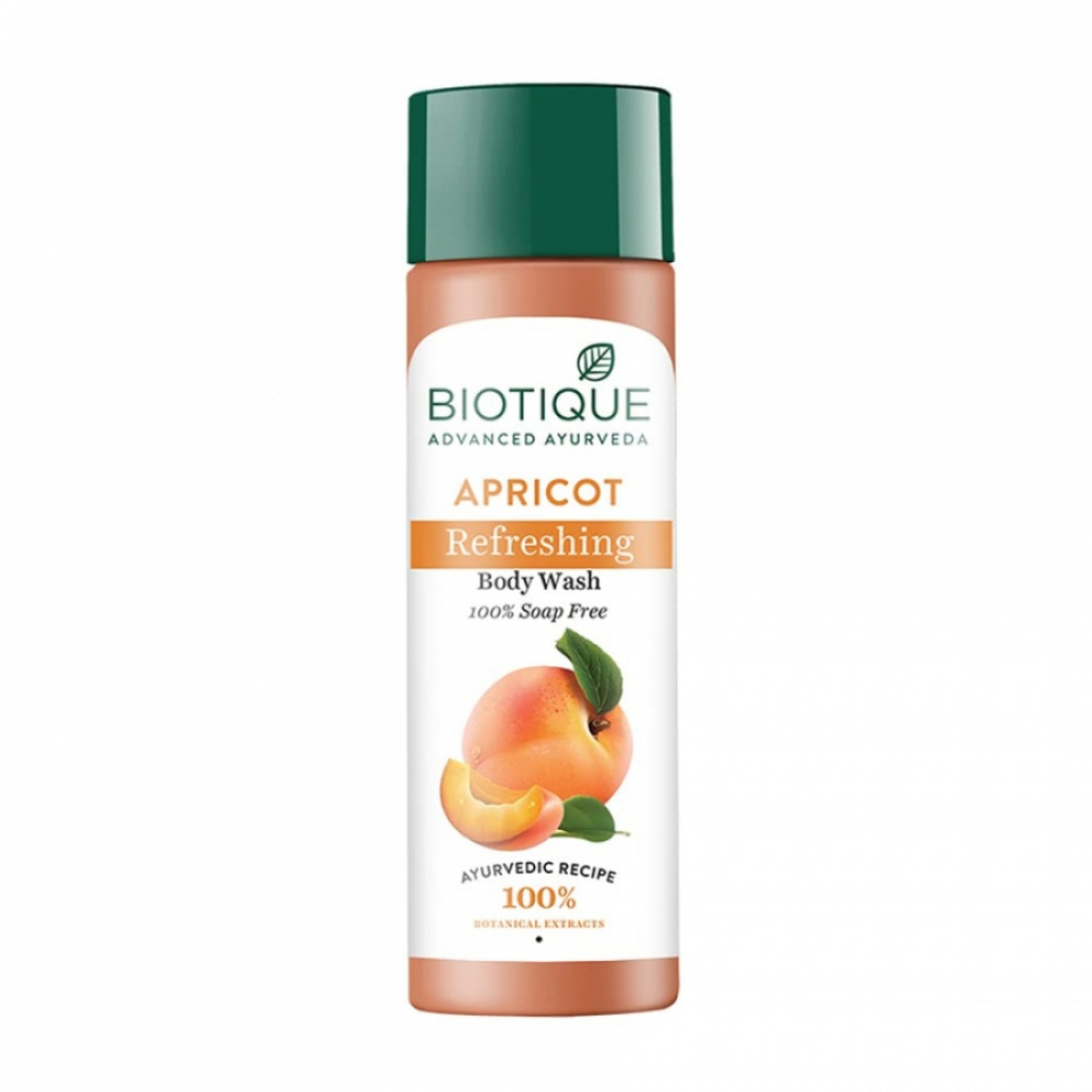 BIOTIQUE Apricot refreshing body wash Освежающий гель для душа с маслом из абрикосовых косточек 190мл