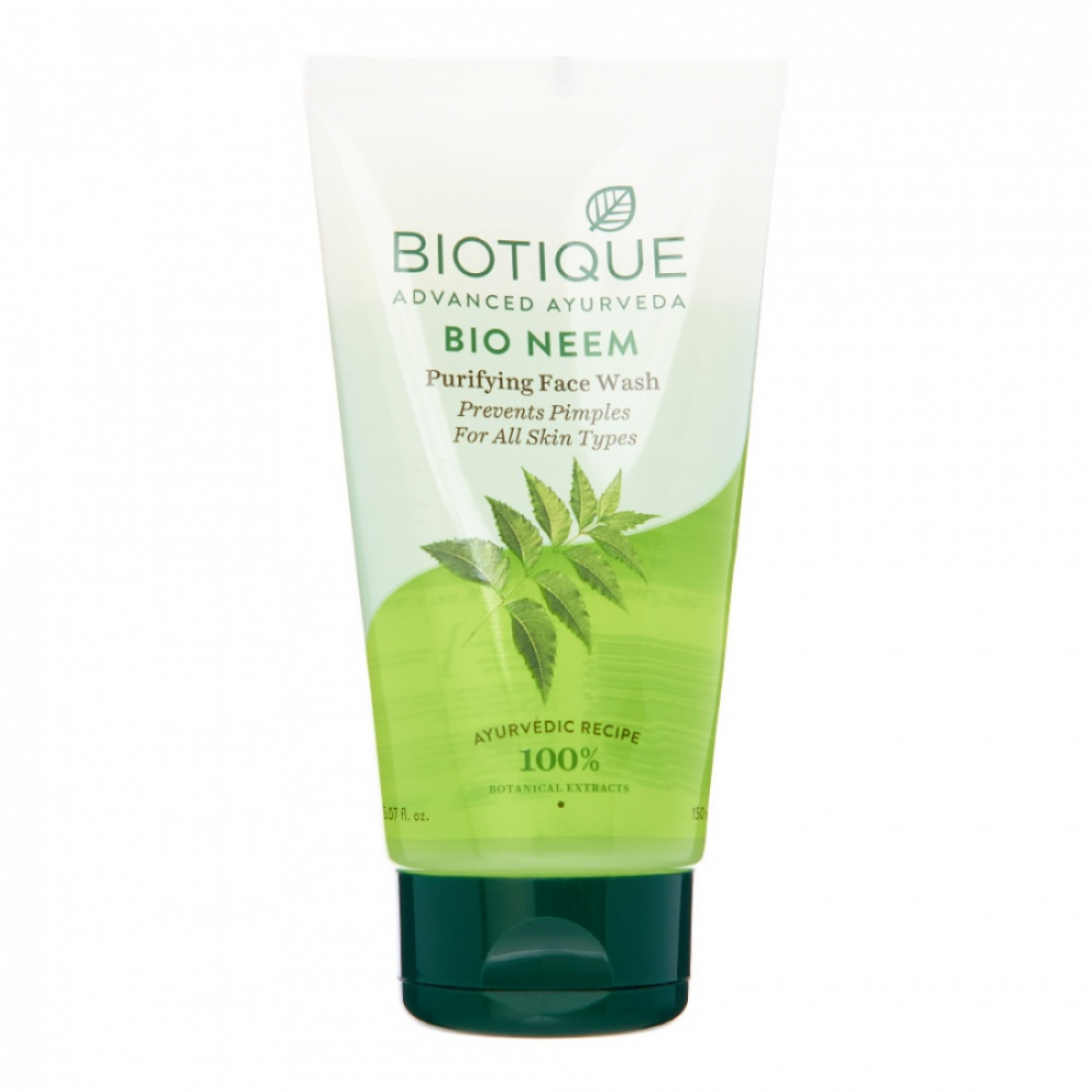 BIOTIQUE Fresh Neem Pimple Control Face Wash Очищающий гель для умывания против прыщей с нимом 150мл