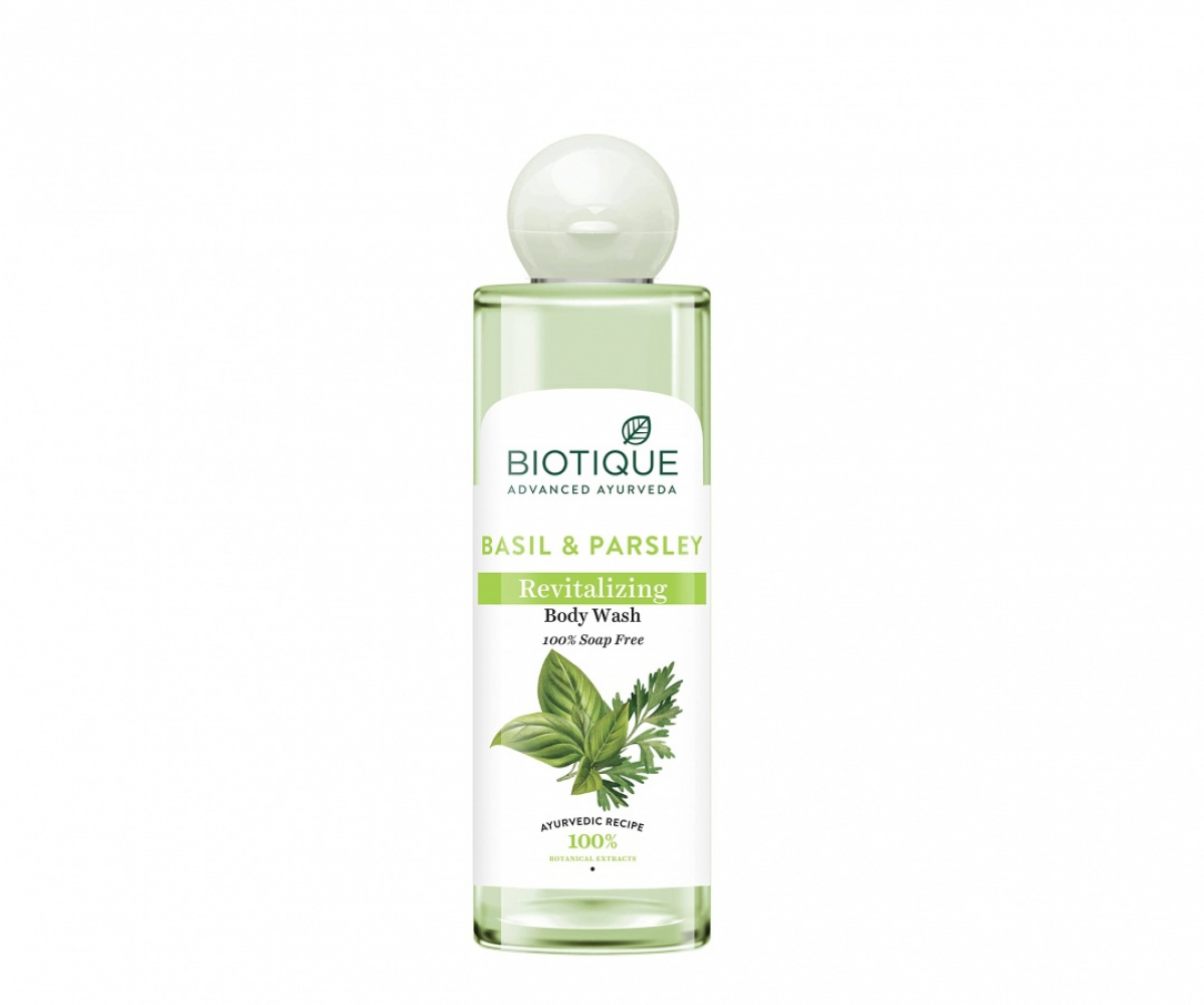 BIOTIQUE Basil & parsley revitalizing body wash Восстанавливающий гель для душа с экстрактами базилика и петрушки 200мл