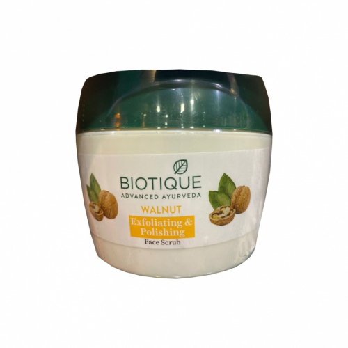 Biotique BIO NUT walnut scrub Очищающий скраб для лица с маслом грецкого ореха 175г