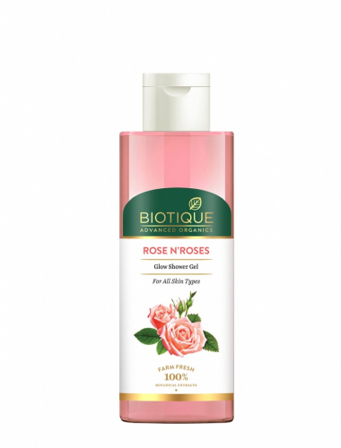 Biotique Advanced Organics Rose N'Roses Glow Shower Gel Гель для душа с розовой водой 200мл