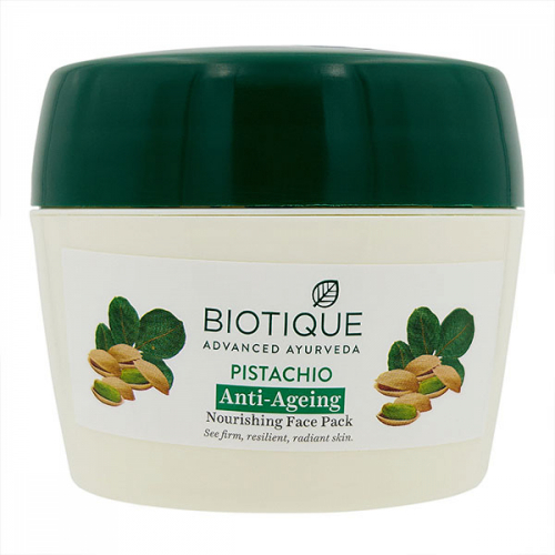 BIOTIQUE Bio pistachio face pack Питательная и восстанавливающая маска для лица с ядрами фисташки 175г