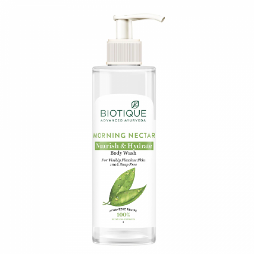 Biotique Morning Nectar Nourish & Hydrate Body Wash Увлажняющий и питательный гель для душа с аюрведическими травами 200мл