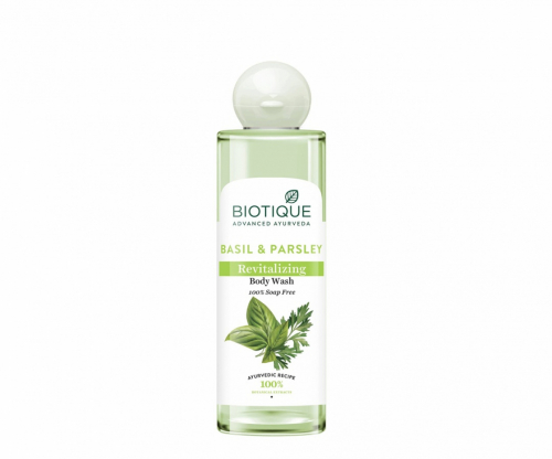 BIOTIQUE Basil & parsley revitalizing body wash Восстанавливающий гель для душа с экстрактами базилика и петрушки 200мл