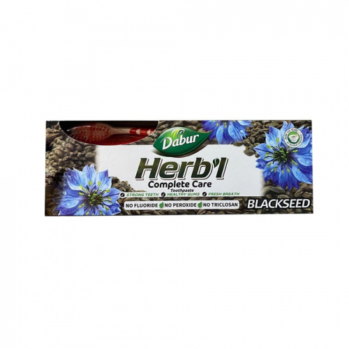 DABUR Toothpaste Herb’l Black Seed Зубная паста (с экстрактом семян черного тмина) с зубной щеткой 150г