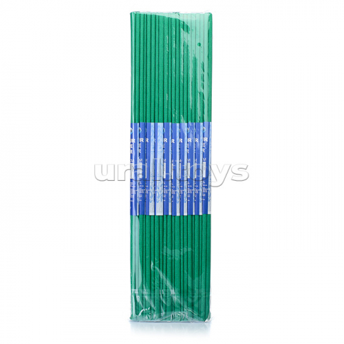 Набор цветной креповой бумаги для декоративных работ, 50x200cм, растяжение 20%, плотность 17г/м3,10шт, цвет зеленый