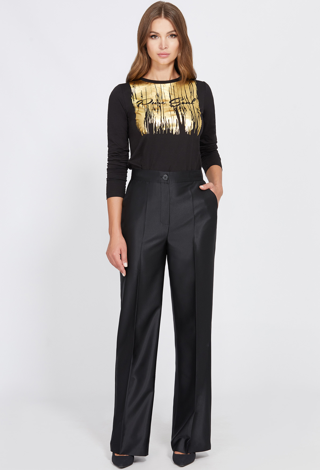 ст. цена1999руб.! Брюки Solei 3860 черный