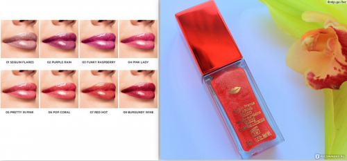 Clarins Lip Comfort Oil Shimmer Мерцающее масло для губ с насыщенным цветом, Тон 01, 02, 03, 08, 7 мл. Тестер без упаковки 