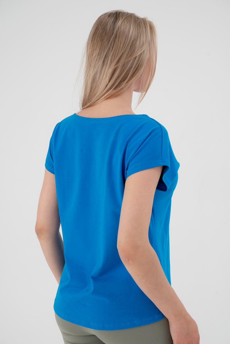 Футболка женская из вискозы Лирика голубой You are safe