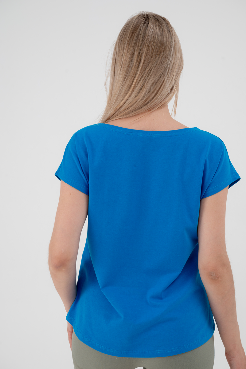 Футболка женская из вискозы Лирика голубой You are safe