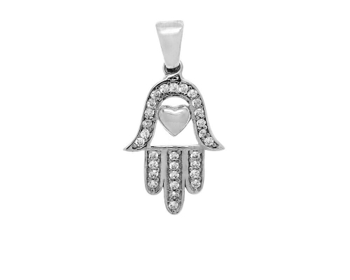 Подвеска из серебра куб.циркон., Тцп157