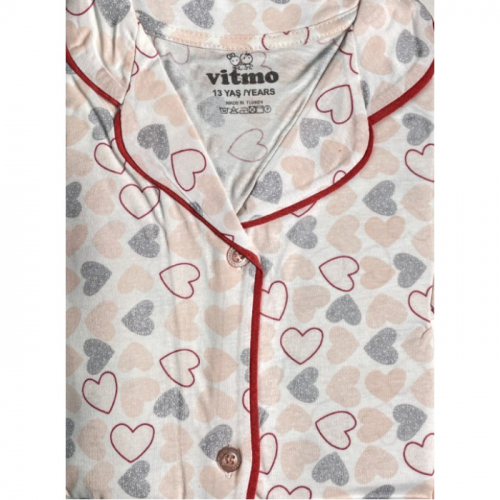 52155 Пижама на пуговицах для девочек Vitmo