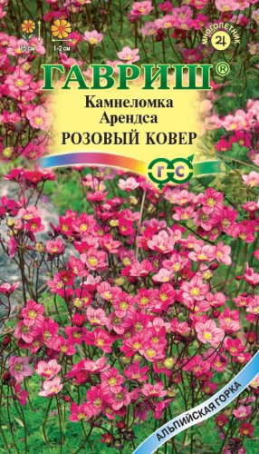 Цветы Камнеломка Арендса Розовый ковер 0,01 г ц/п Гавриш (мног.)