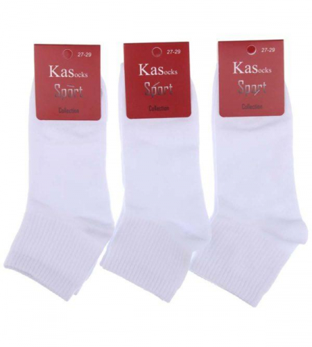 Носки мужские средне укороченые белые KASocks МС-1