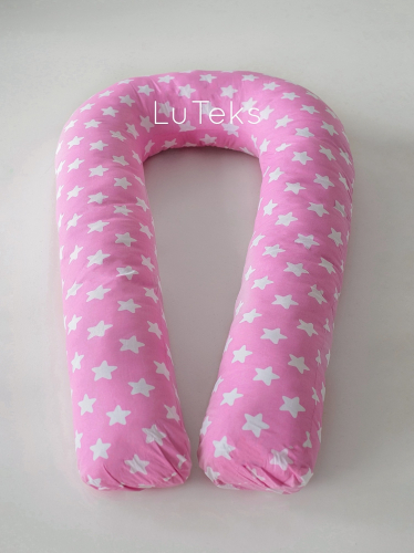 Подушка для беременных Бязь- Звездочки розовый